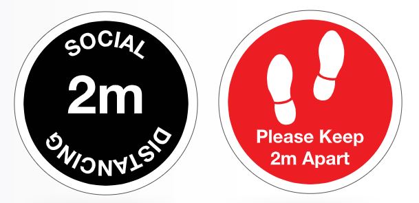 2 metre apart stickers for office social distancing 