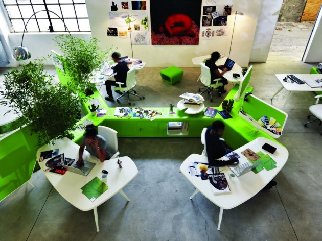 Green college interior