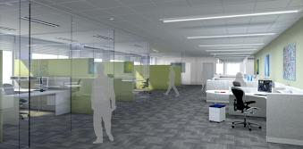 3D CAD new office design visualisations