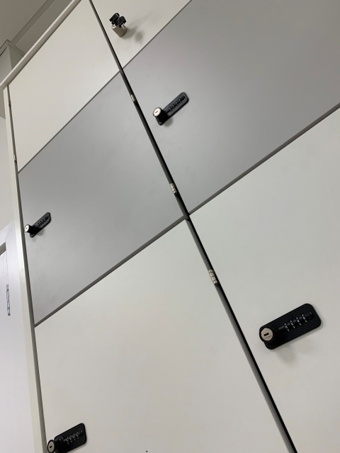 Grey staff lockers 