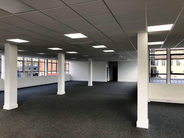 New carpet and decoration in a 3,800 sq ft office space 